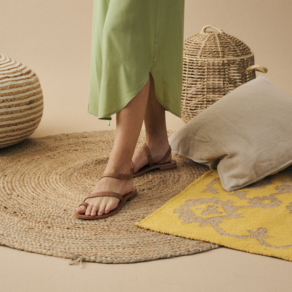 Couleur Pourpre - Sandales Shan - Camel