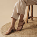 Couleur Pourpre - Sandales Divya - Camel
