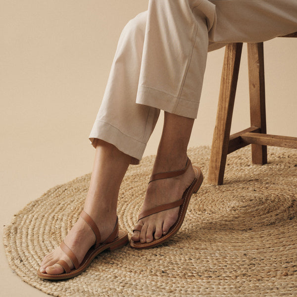 Couleur Pourpre - Sandales Divya - Camel