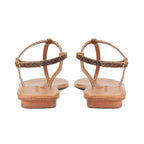 Couleur Pourpre - Sandales Santorini - - Python Camel