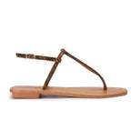 Couleur Pourpre - Sandales Santorini - - Python Camel