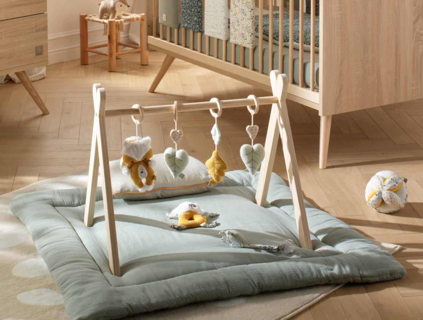 Grand Tapis De Jeu En Double Gaze De Coton