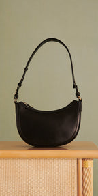 SAC DEMI LUNE CUIR SAULA PETITE MENDIGOTE