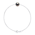 Bracelet Perle De Tahiti Ronde 8-9 Mm - Chaîne Forçat - Argent 925 - Nuatakado