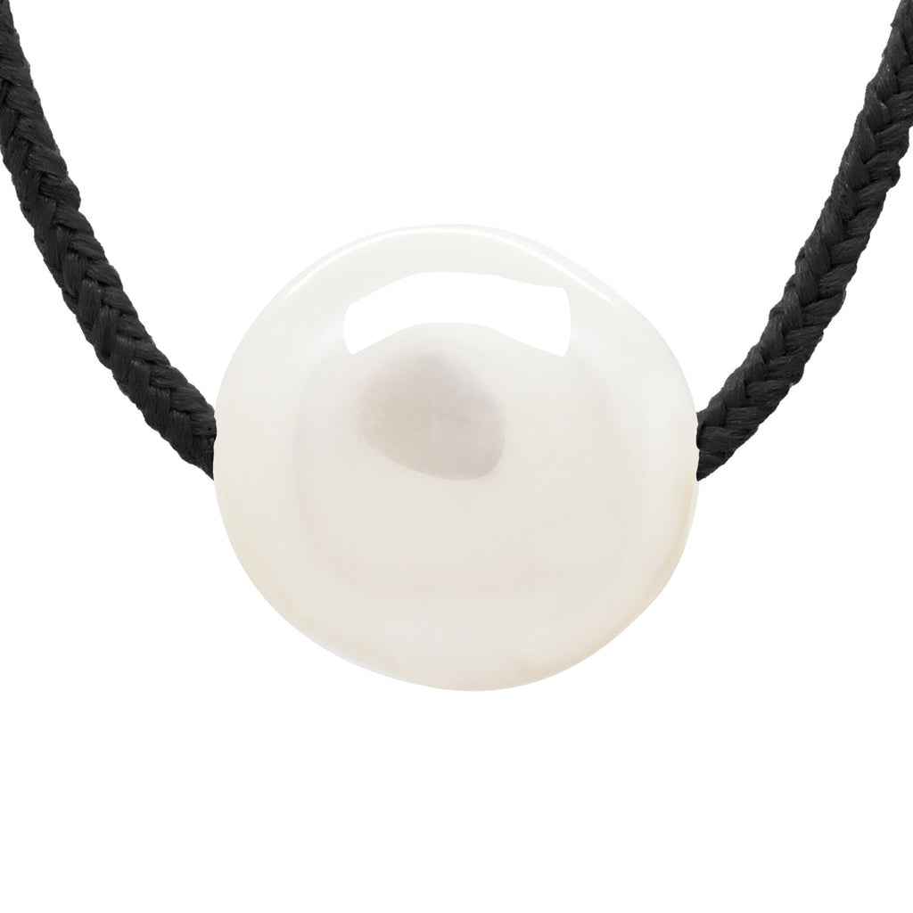 Collier "Lien D'Amour" En Nylon Tressé De Couleur Noire - Quepos