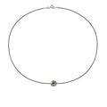 Collier Lien Cordon Noir Perle De Tahiti Cerclée 9-10 Mm - Argent 925 - Inanahi