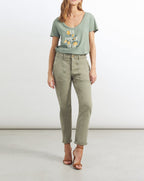Reiko - Pantalon Boy Scarlett - Thyme - Femme