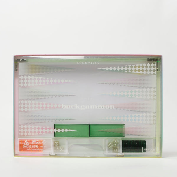 Jeu De Société Backgammon En Lucite Ombrée