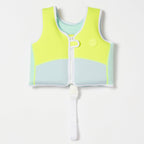 Gilet De Natation Salty Le Requin 2-3 Aqua Jaune Néon