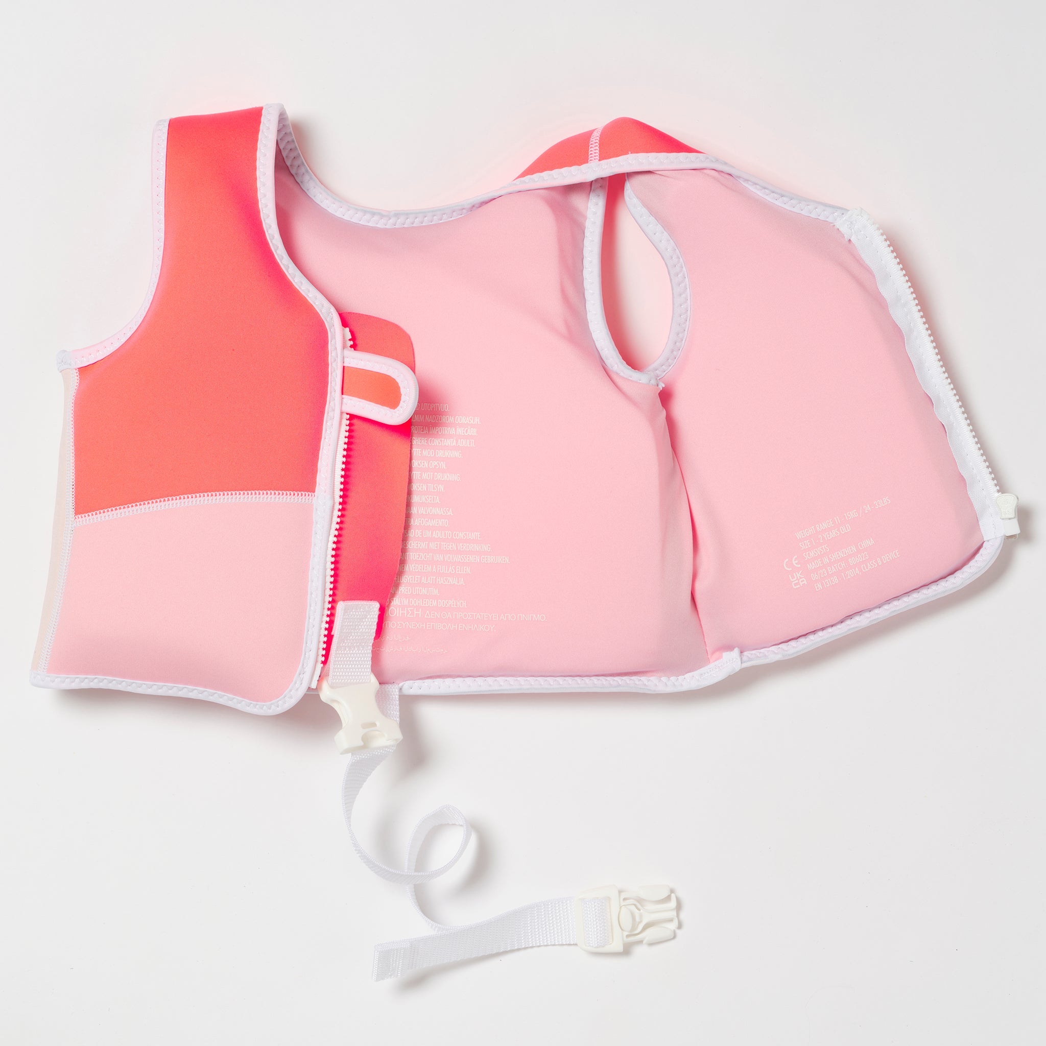 Gilet De Bain Melody La Sirène - Fraise Fluo