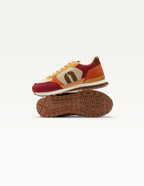 Baskets Basses Aline - Bordeaux Ivoire Moutarde - Femme