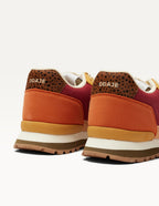 Baskets Basses Aline - Bordeaux Ivoire Moutarde - Femme