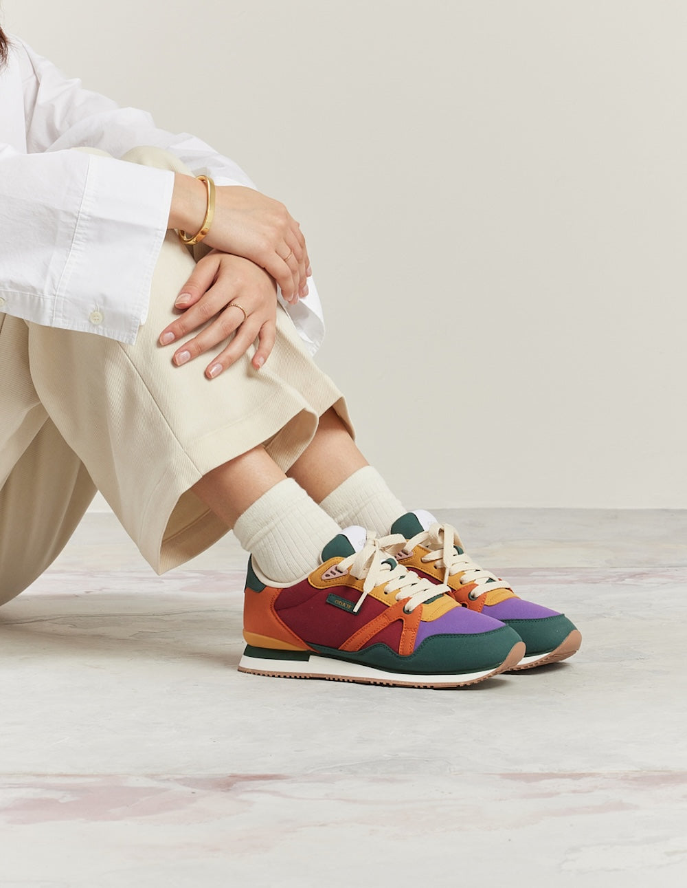 Baskets Basses Andrée - Canard Violet Orange - Femme