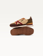 Baskets Basses Andrée - Marron Beige Bordeaux - Femme