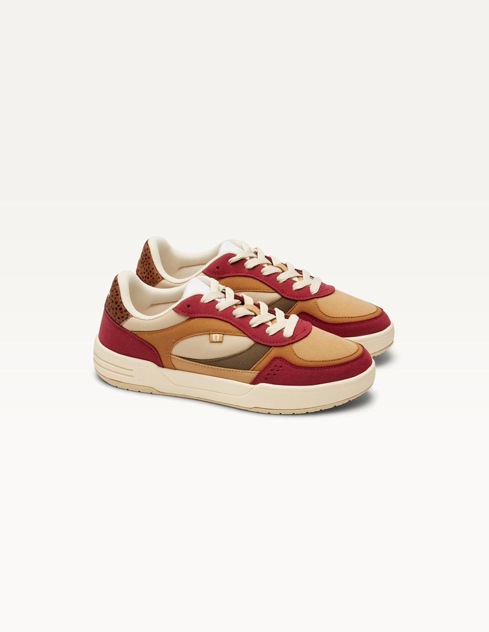 Baskets Basses Axelle - Bordeaux Ambre Beige - Femme
