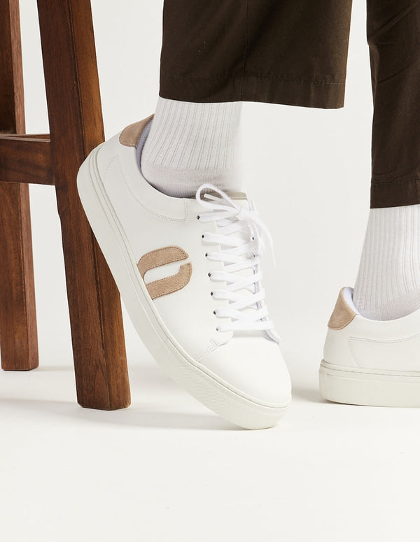 Baskets Basses Gabin - Blanc Gris - Homme