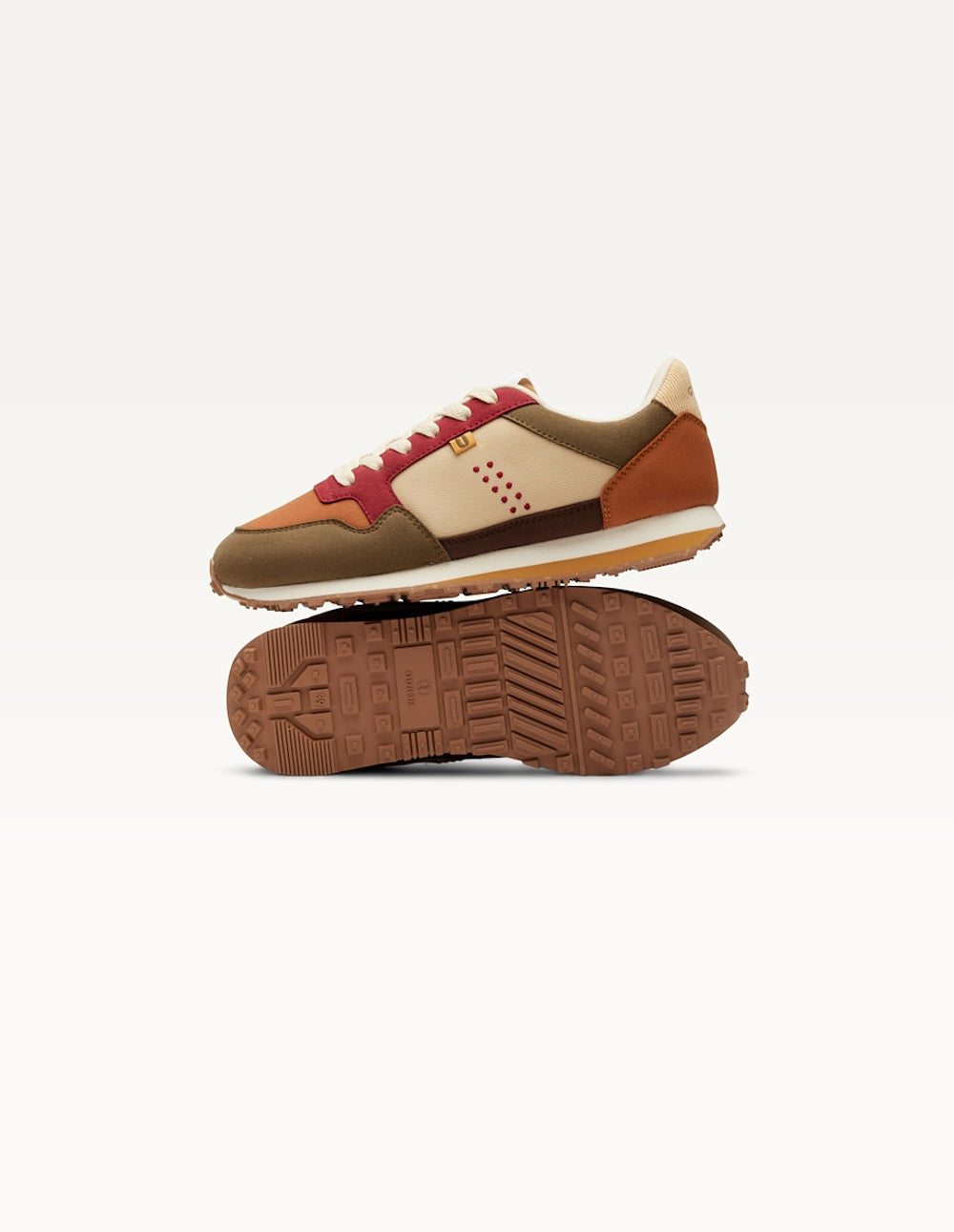 Baskets Basses Gabrielle - Kaki Cognac Bordeaux - Femme