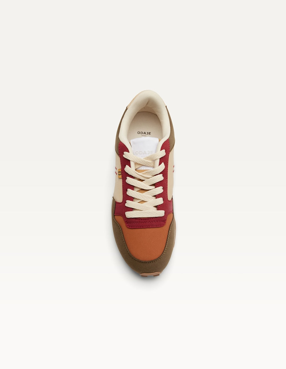 Baskets Basses Gabrielle - Kaki Cognac Bordeaux - Femme