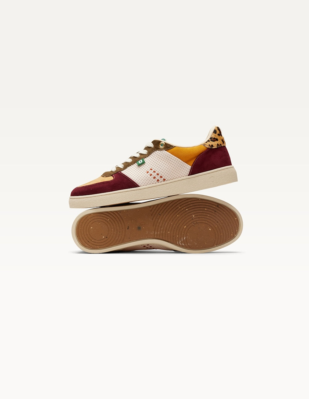 Baskets Basses Marie - Bordeaux Beige Kaki - Femme