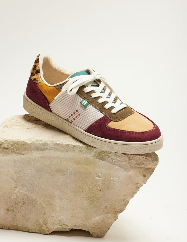 Baskets Basses Marie - Bordeaux Beige Kaki - Femme