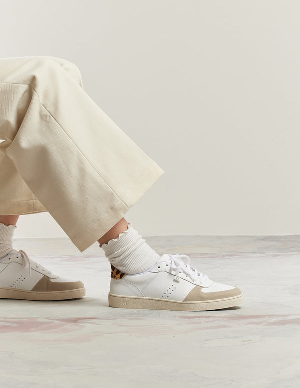 Baskets Basses Marie - Gris Clair Blanc Pony - Femme