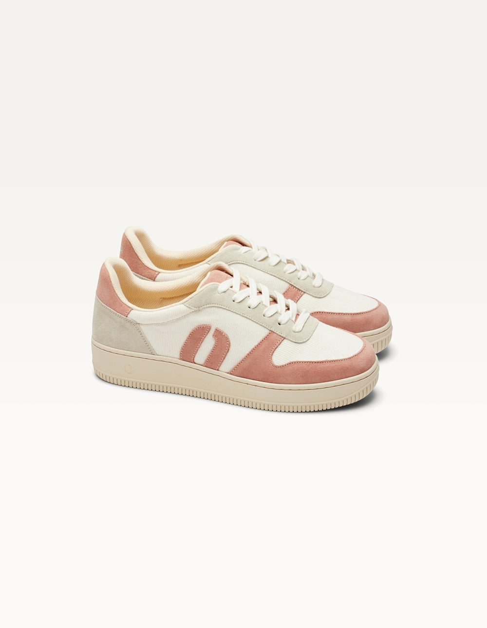 Baskets Basses Marilou - Rose Clair Blanc Gris Clair - Femme
