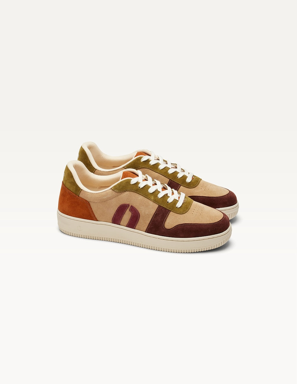 Baskets Basses Matthieu - Chocolat Beige Kaki Clair