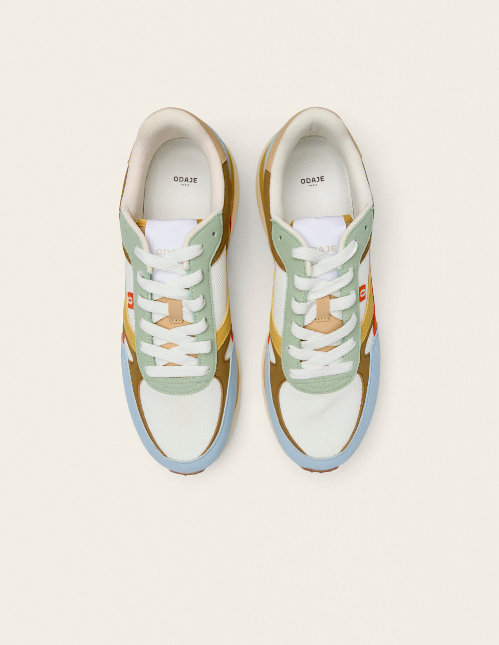 Baskets basses Anael - Ciel marron pistache