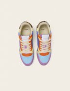 Baskets basses Andrée - Lilas ciel orange