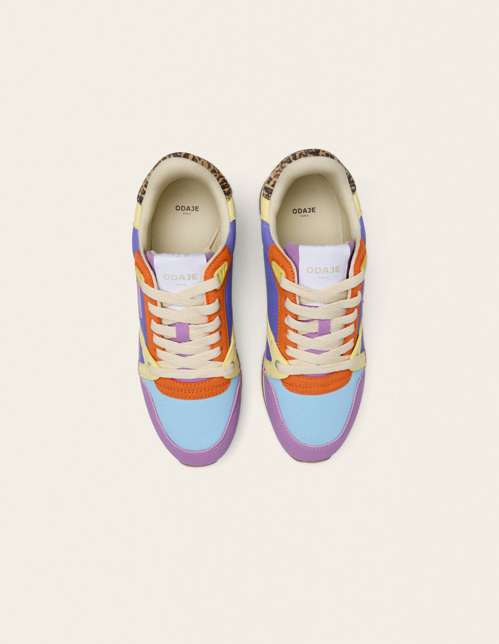 Baskets basses Andrée - Lilas ciel orange