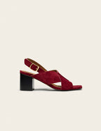 Sandales à talons Dea - Suède pourpre