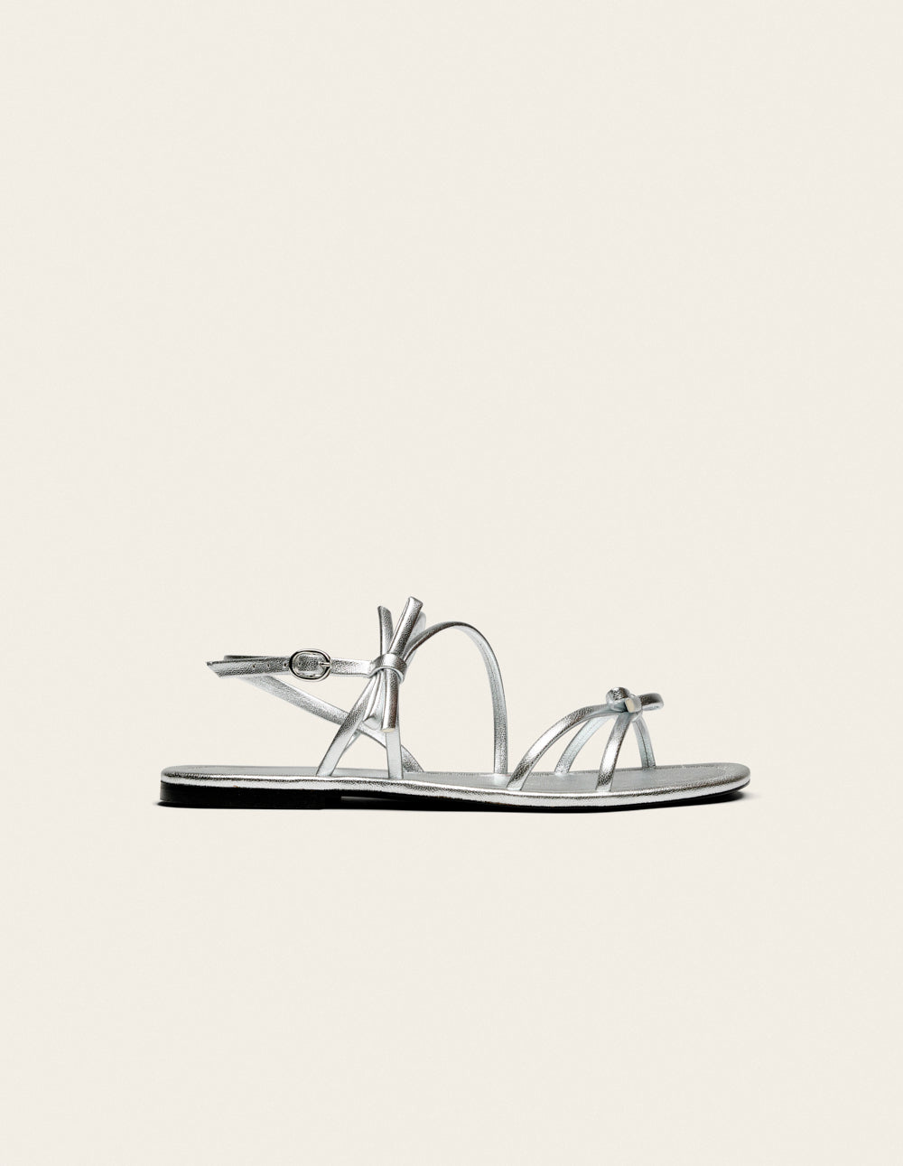 Sandales Nilu - Cuir argenté