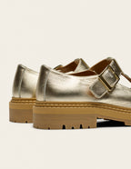 Derbies Romane Ajourée - Cuir doré