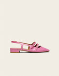 Ballerines Soli - Cuir verni plisse rose