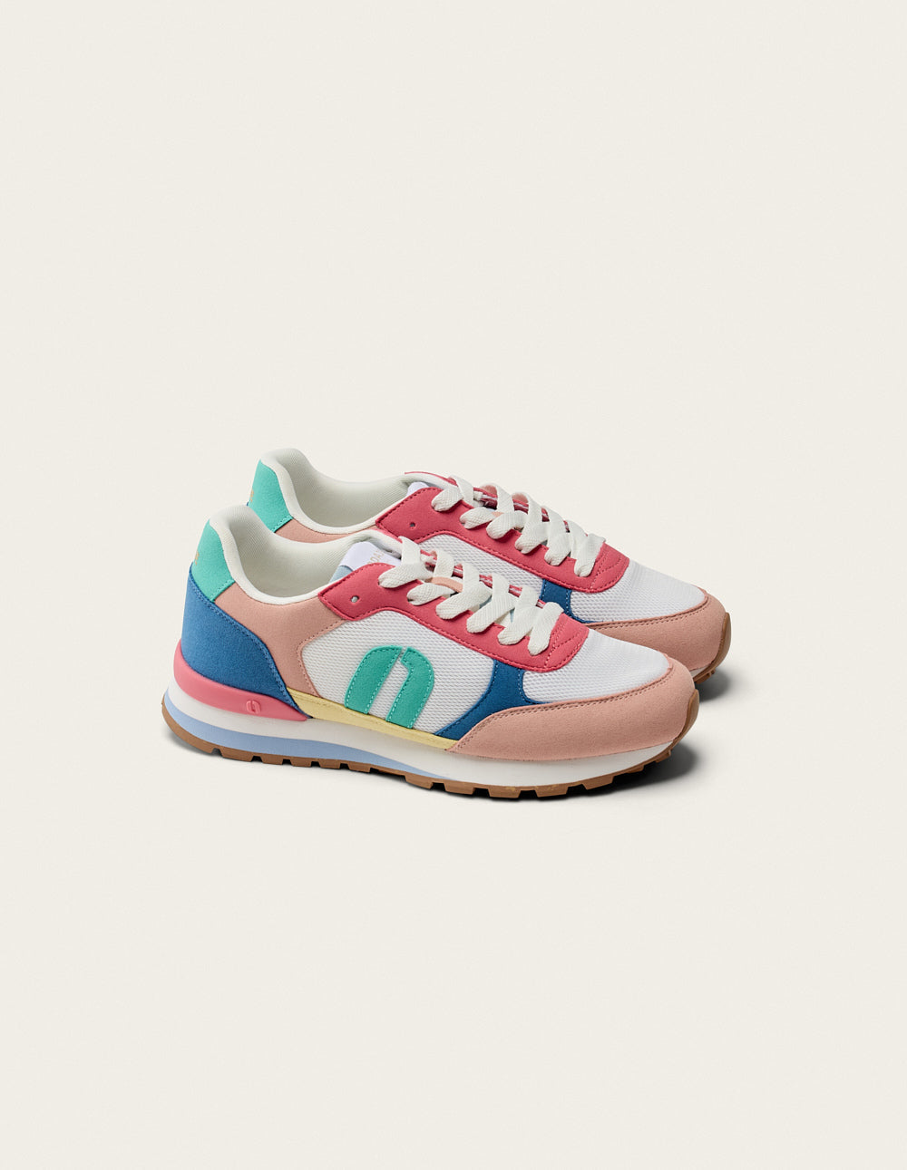 Baskets Basses Aline - Rose Clair Blanc Rose - Femme