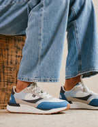 Baskets Basses Anael - Bleu Blanc Gris Clair - Homme