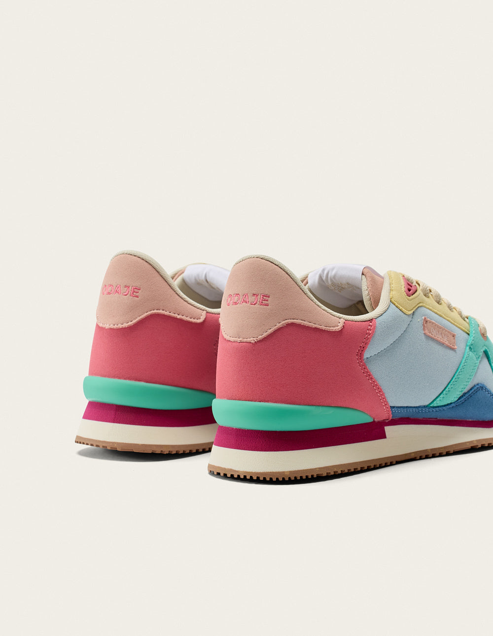 Baskets Basses Andrée - Bleu Rose Clair Canard - Femme