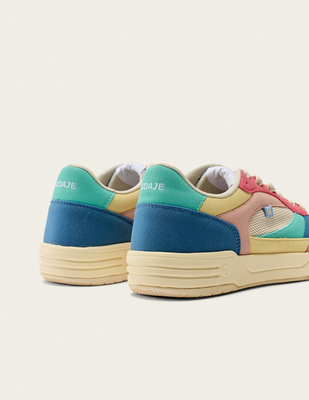 Baskets Basses Axelle - Rose Clair Bleu Beige - Femme
