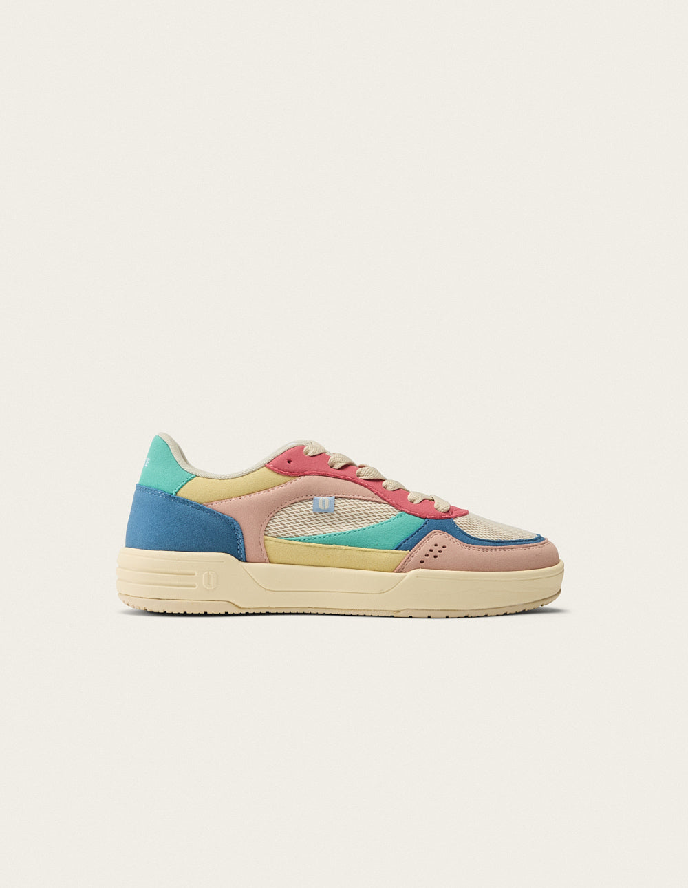 Baskets Basses Axelle - Rose Clair Bleu Beige - Femme