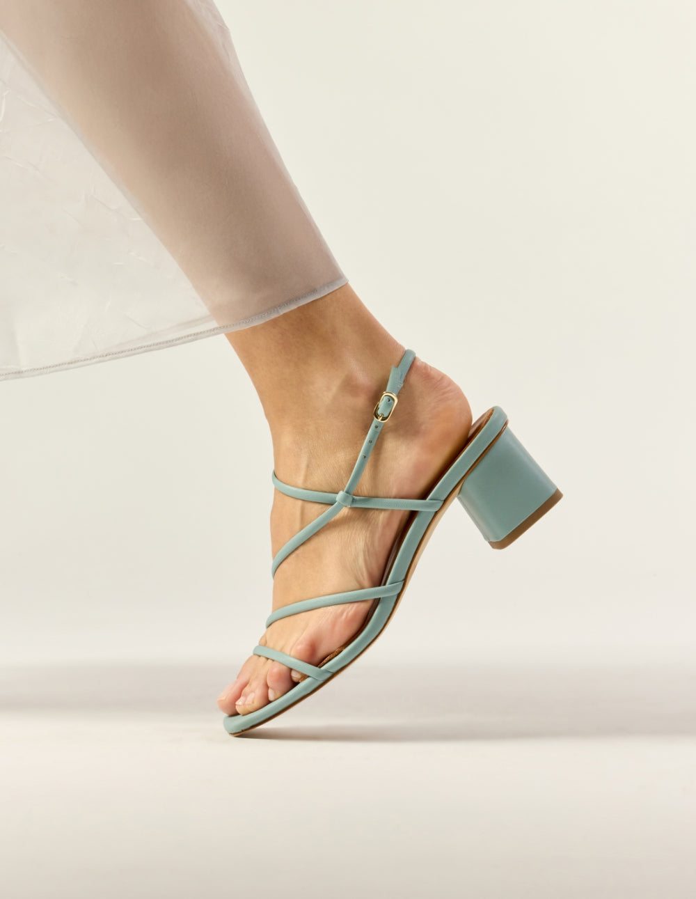 Sandales À Talons Cola - Cuir Ciel