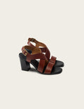 Sandales À Talons Dasun - Cuir Acajou - Femme