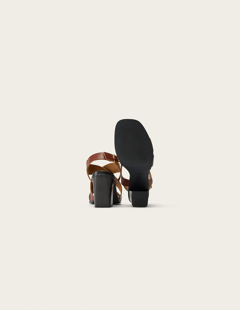 Sandales À Talons Dasun - Cuir Acajou - Femme