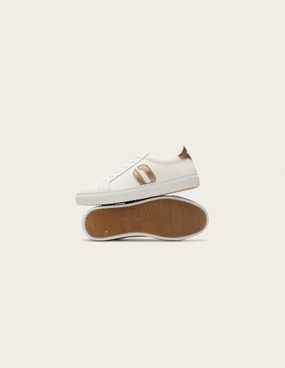 Baskets Basses Gloria - Blanc Doré - Femme