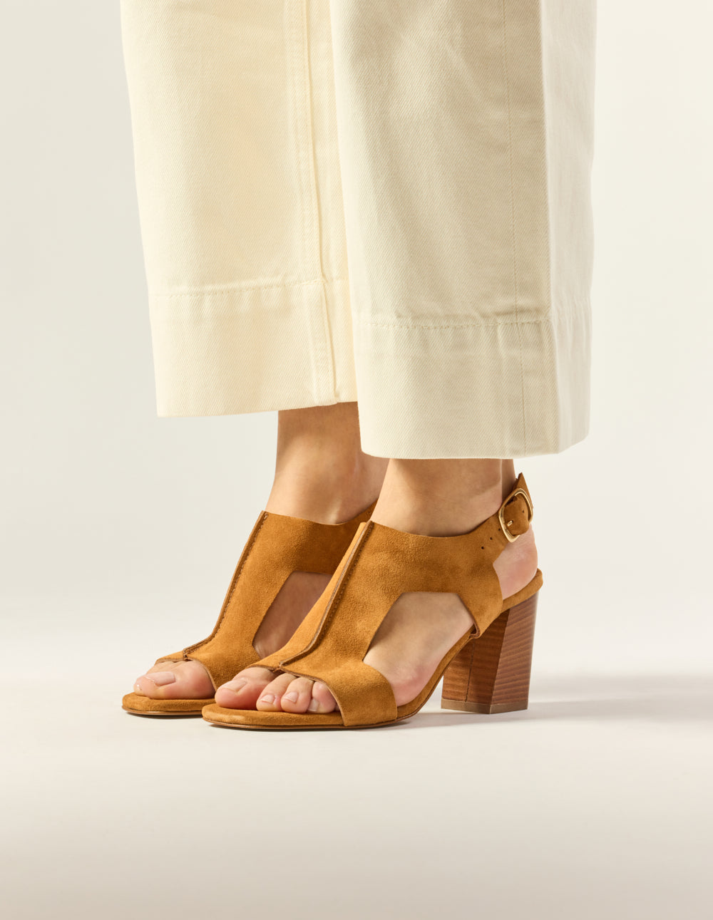 Sandales À Talons Ilani - Suède Ambre