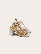 Sandales À Talons Joy - Cuir Écru