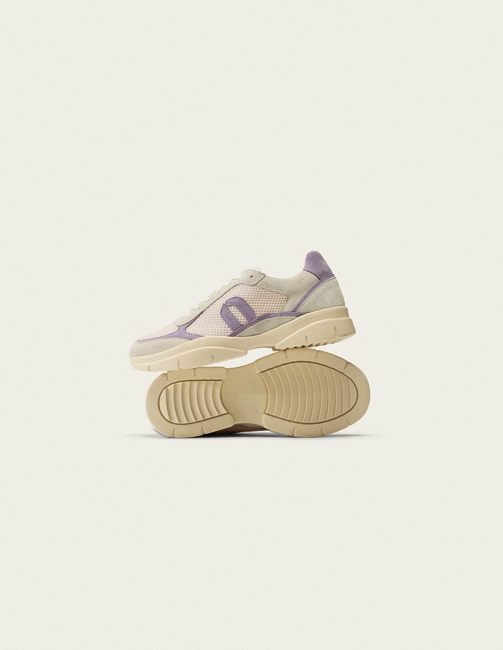 Baskets Basses Larel - Ivoire Lilas