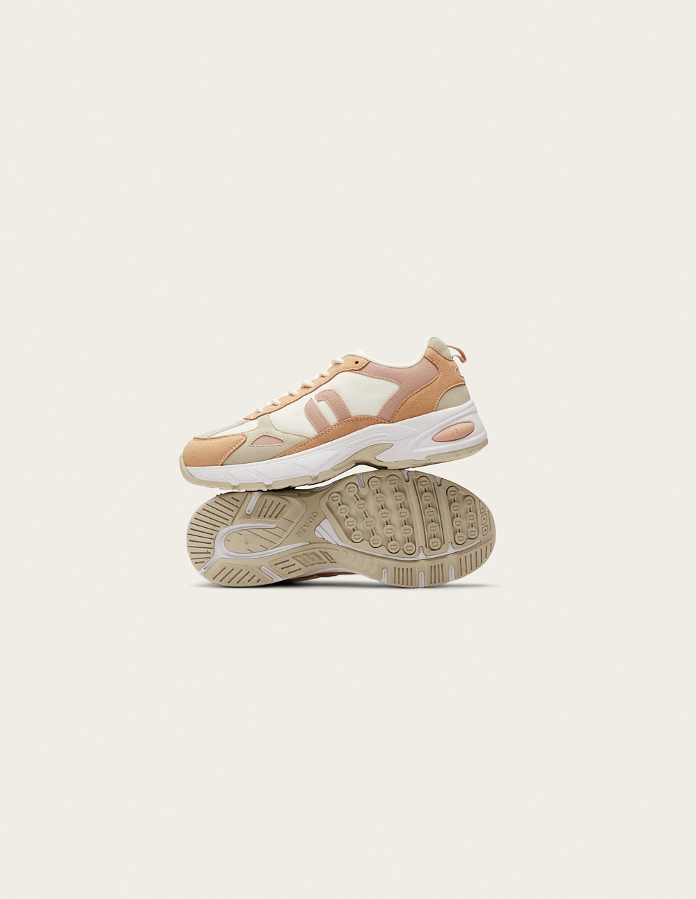 Baskets Basses Maé - Nude Gris Clair Blanc - Femme