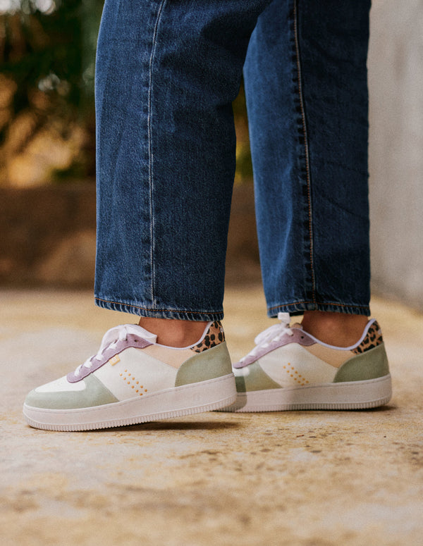 Baskets Basses Maxence F - Vert Blanc Lilas - Femme