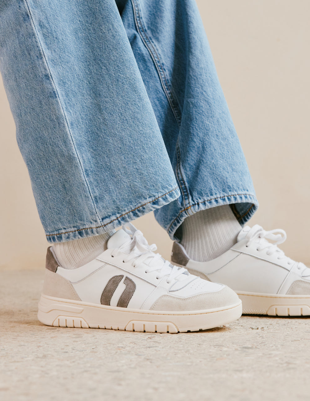 Baskets Basses Nino - Blanc Gris Clair