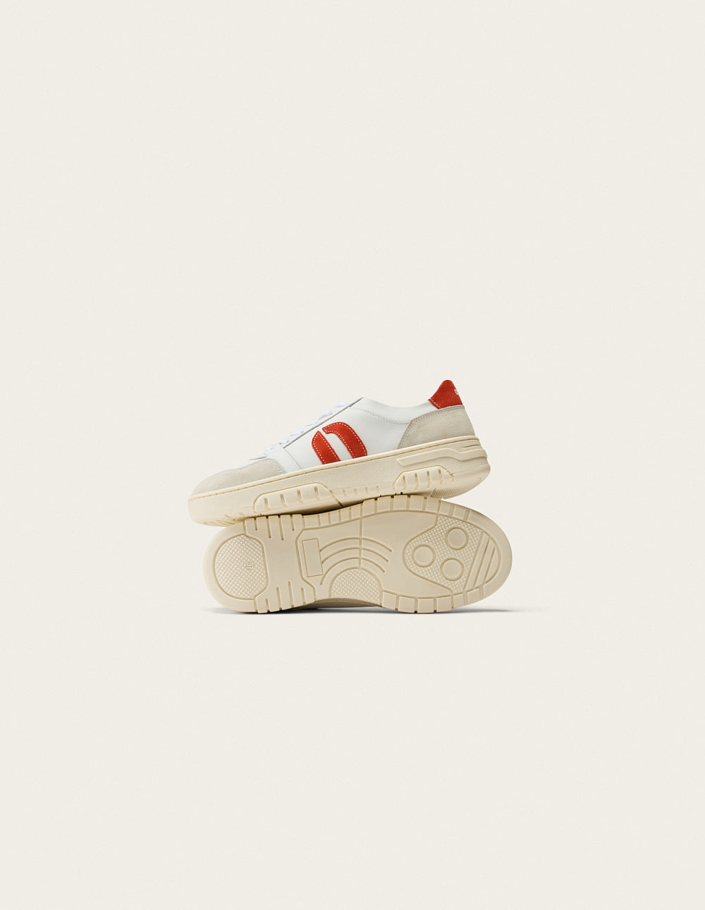 Baskets Basses Nora - Blanc Orange - Femme
